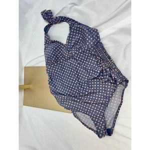 Beach Bump By Motherhood Maternity One Piece Swimsuit Halter Tie Medium